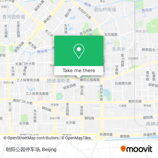 朝阳公园停车场 map