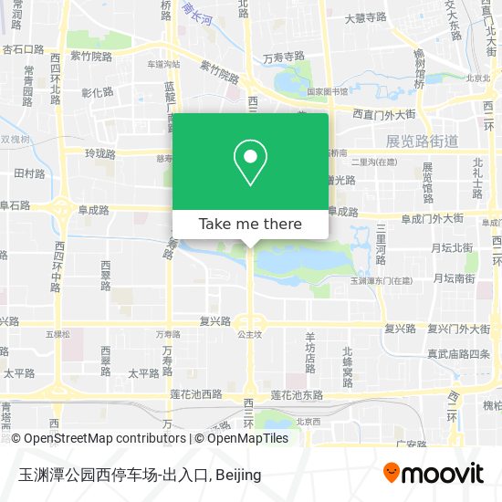 玉渊潭公园西停车场-出入口 map