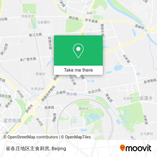 崔各庄地区主食厨房 map