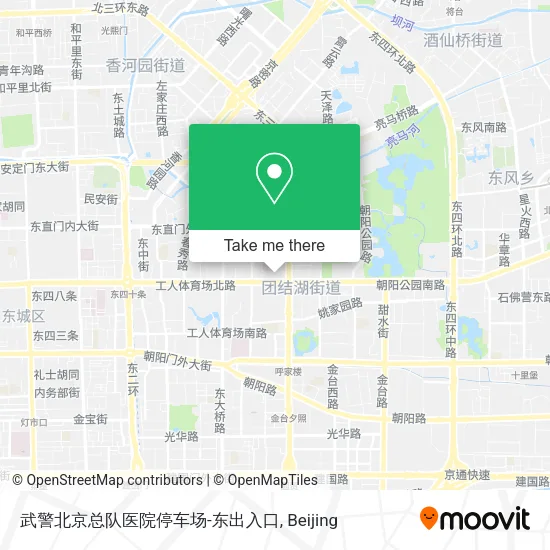 武警北京总队医院停车场-东出入口 map