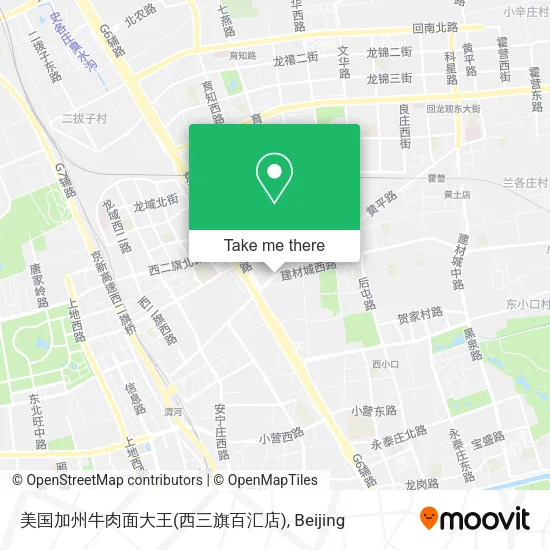 美国加州牛肉面大王(西三旗百汇店) map