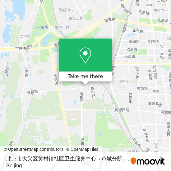 北京市大兴区黄村镇社区卫生服务中心（芦城分院） map