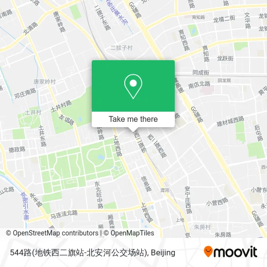 544路(地铁西二旗站-北安河公交场站) map