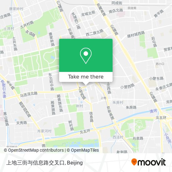 上地三街与信息路交叉口 map