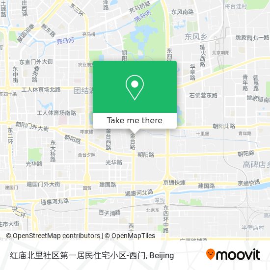 红庙北里社区第一居民住宅小区-西门 map