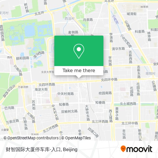 财智国际大厦停车库-入口 map