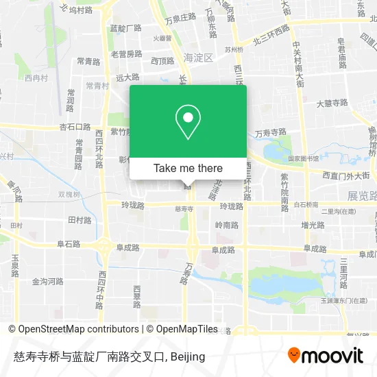 慈寿寺桥与蓝靛厂南路交叉口 map
