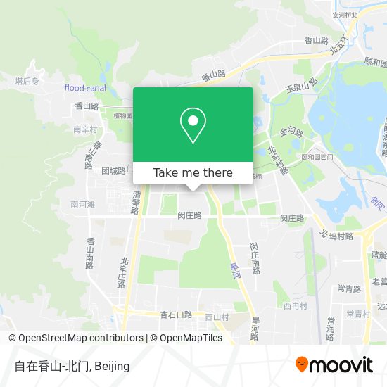 自在香山-北门 map