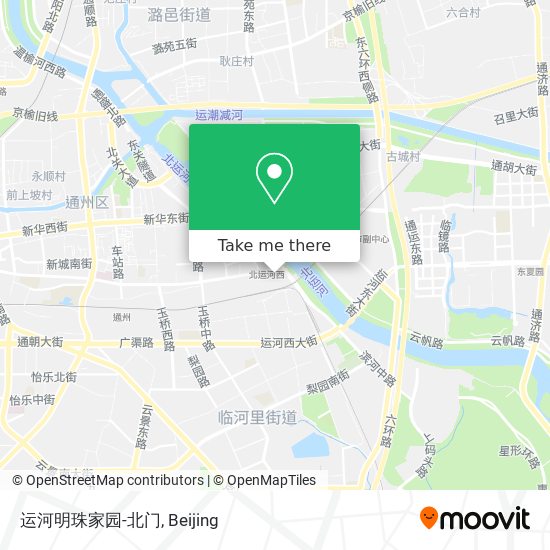 运河明珠家园-北门 map