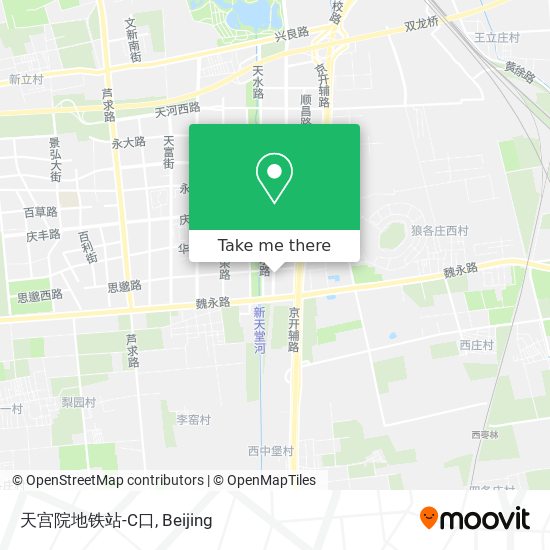 天宫院地铁站-C口 map