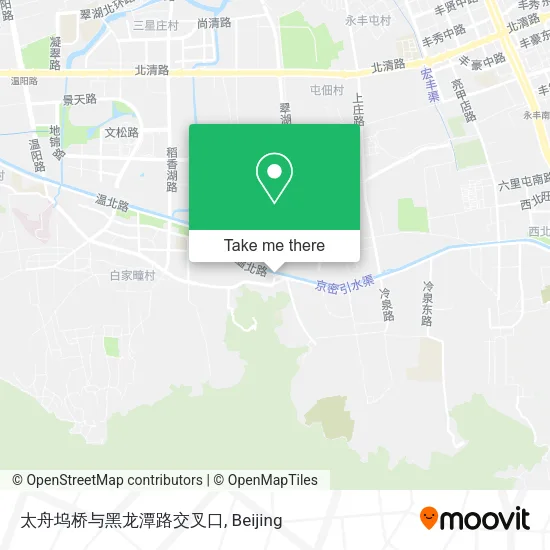 太舟坞桥与黑龙潭路交叉口 map