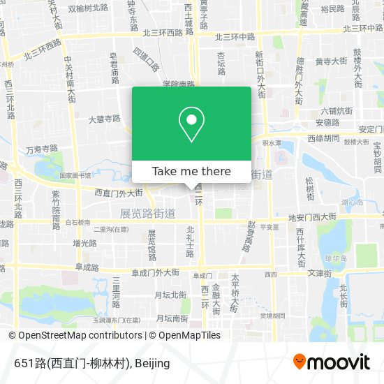 651路(西直门-柳林村) map
