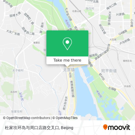 杜家坎环岛与周口店路交叉口 map