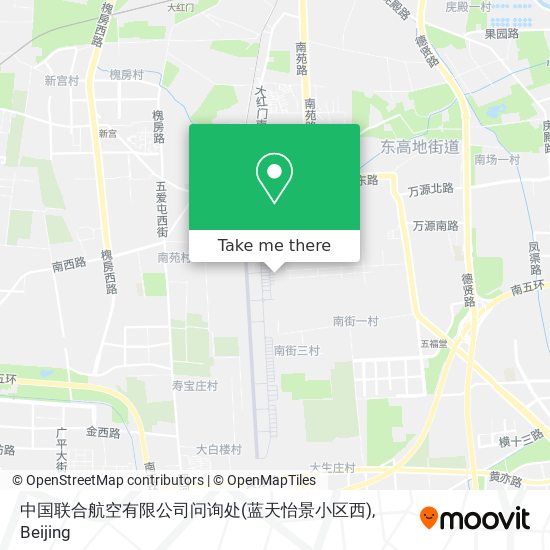 中国联合航空有限公司问询处(蓝天怡景小区西) map