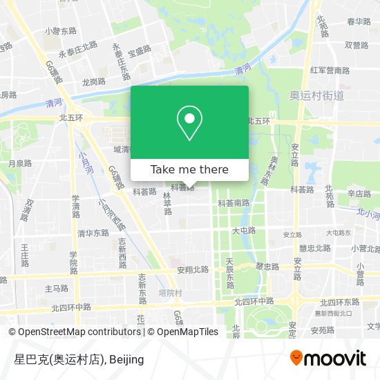 星巴克(奥运村店) map