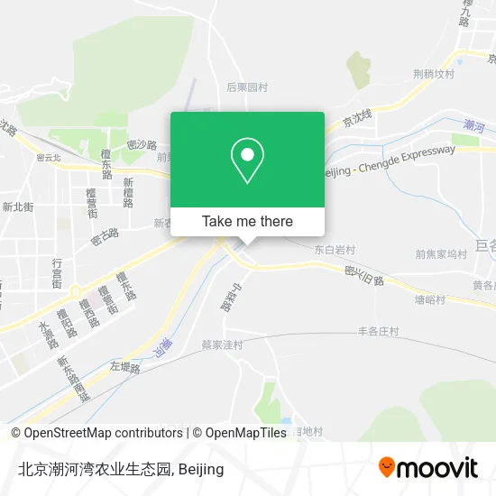 北京潮河湾农业生态园 map