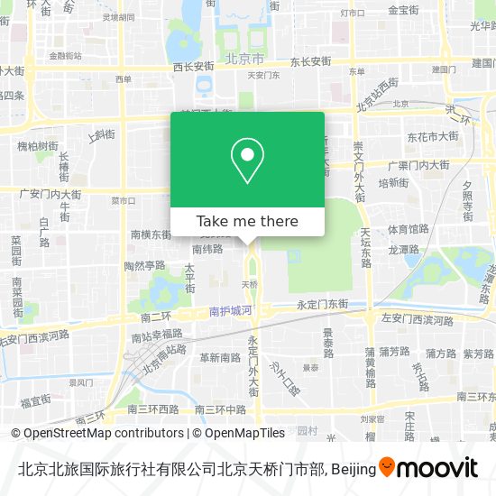 北京北旅国际旅行社有限公司北京天桥门市部 map