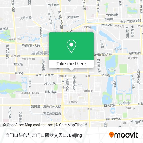 宫门口头条与宫门口西岔交叉口 map