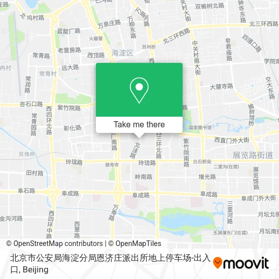北京市公安局海淀分局恩济庄派出所地上停车场-出入口 map
