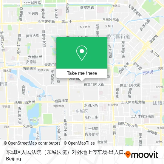 东城区人民法院（东城法院）对外地上停车场-出入口 map