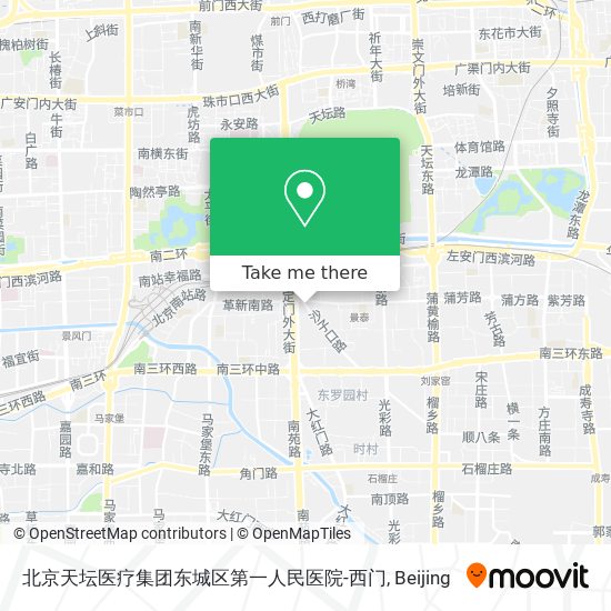 北京天坛医疗集团东城区第一人民医院-西门 map