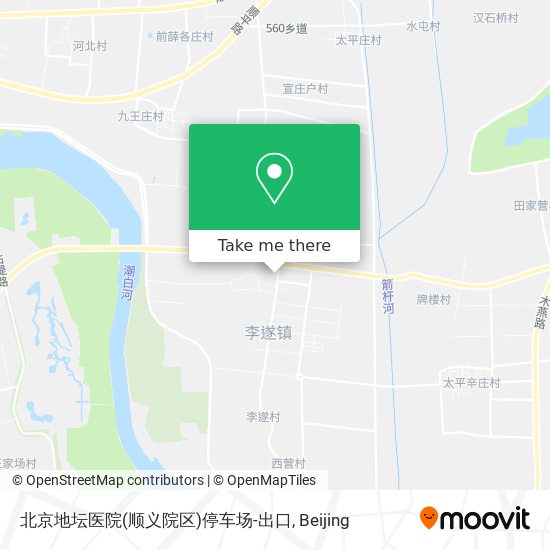 北京地坛医院(顺义院区)停车场-出口 map