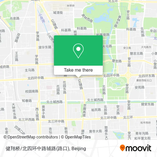 健翔桥/北四环中路辅路(路口) map