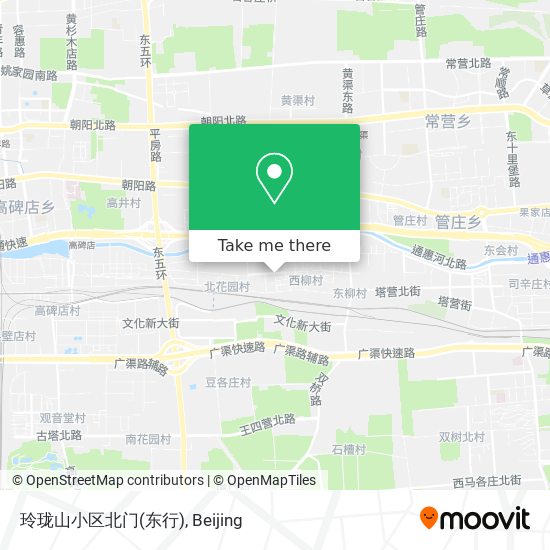 玲珑山小区北门(东行) map