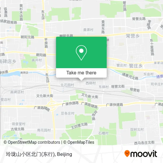 玲珑山小区北门(东行) map