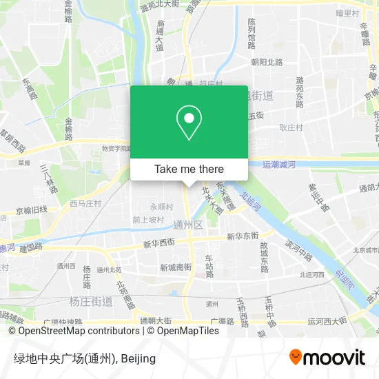 绿地中央广场(通州) map