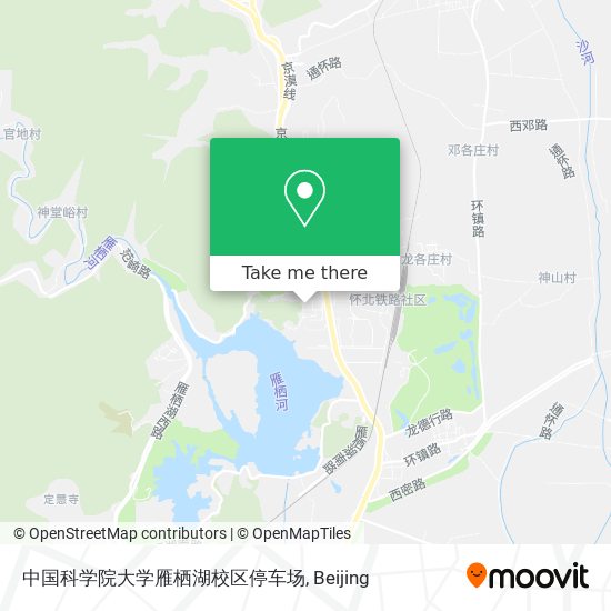 中国科学院大学雁栖湖校区停车场 map