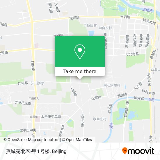 燕城苑北区-甲1号楼 map