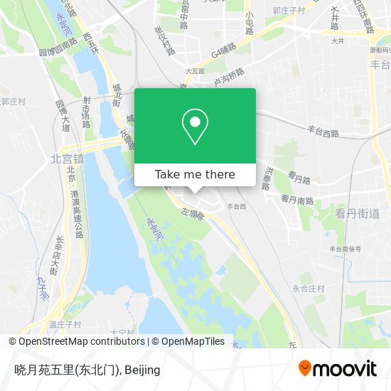 晓月苑五里(东北门) map