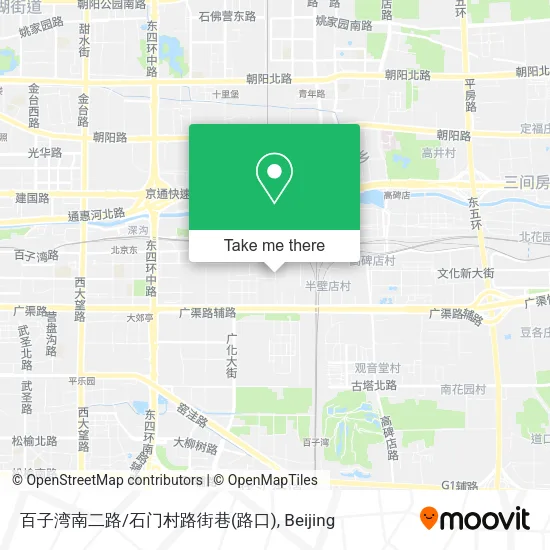 百子湾南二路/石门村路街巷(路口) map