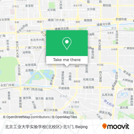 北京工业大学实验学校(北校区)-北1门 map