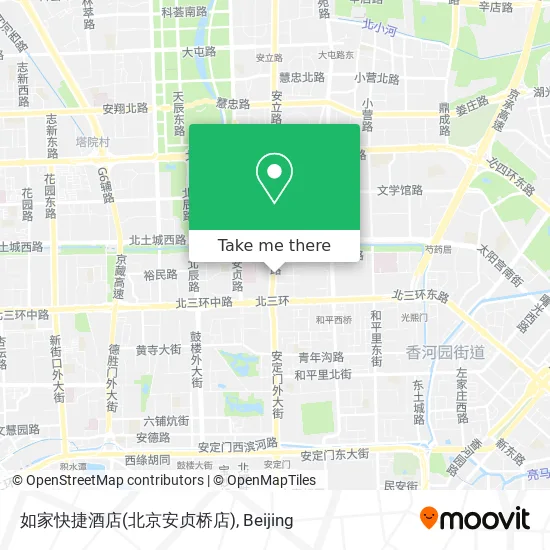 如家快捷酒店(北京安贞桥店) map