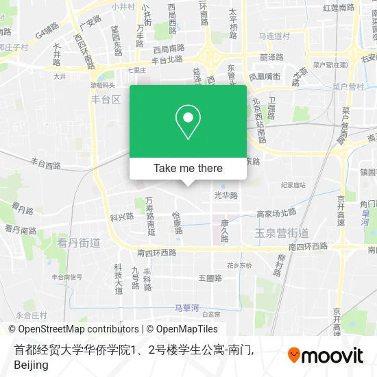 首都经贸大学华侨学院1、2号楼学生公寓-南门 map