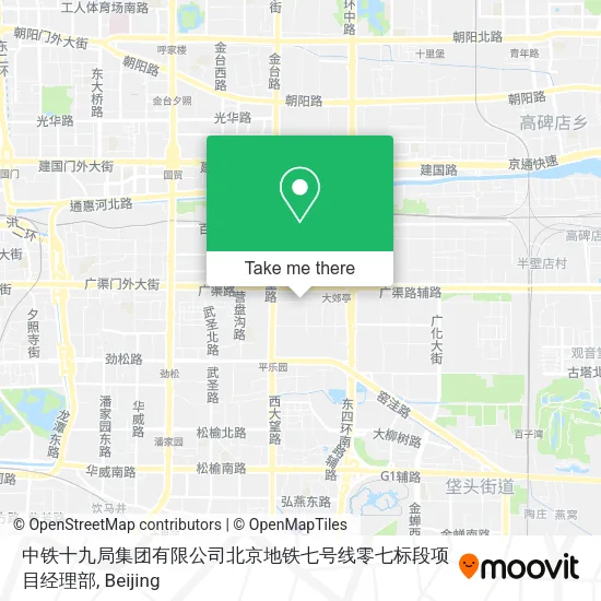 中铁十九局集团有限公司北京地铁七号线零七标段项目经理部 map