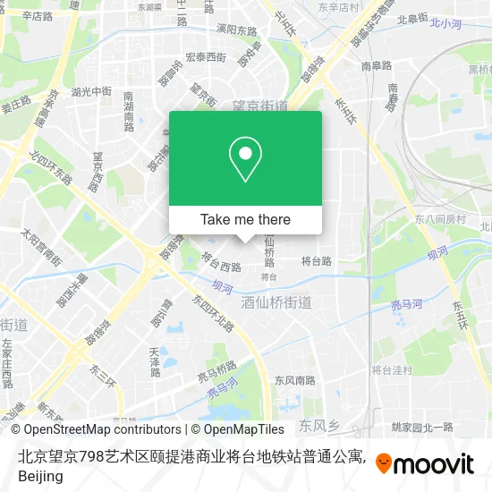 北京望京798艺术区颐提港商业将台地铁站普通公寓 map