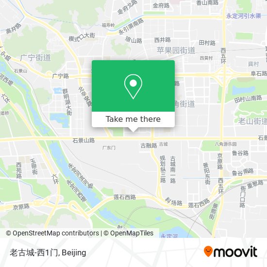 老古城-西1门 map