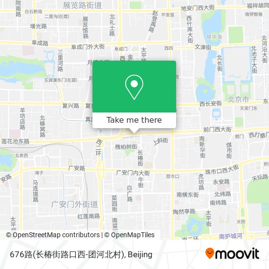676路(长椿街路口西-团河北村) map