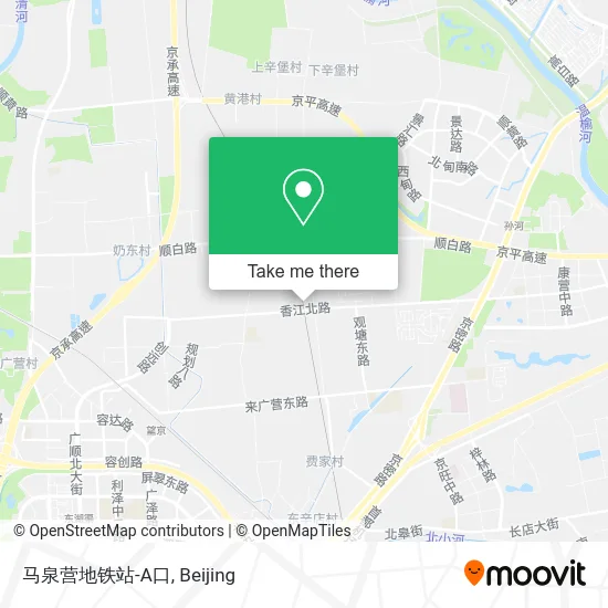 马泉营地铁站-A口 map