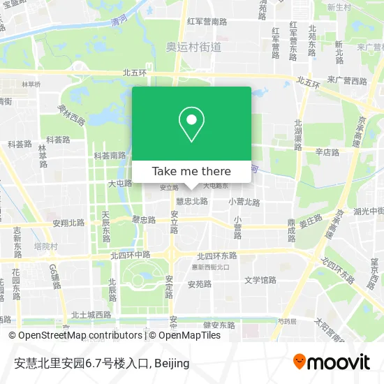 安慧北里安园6.7号楼入口 map