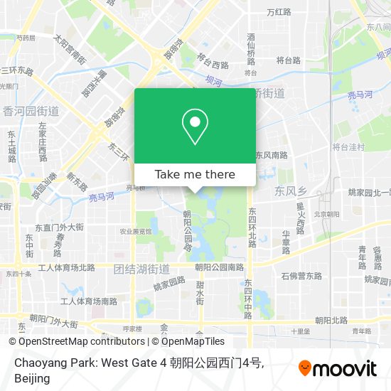 Chaoyang Park: West Gate 4 朝阳公园西门4号 map