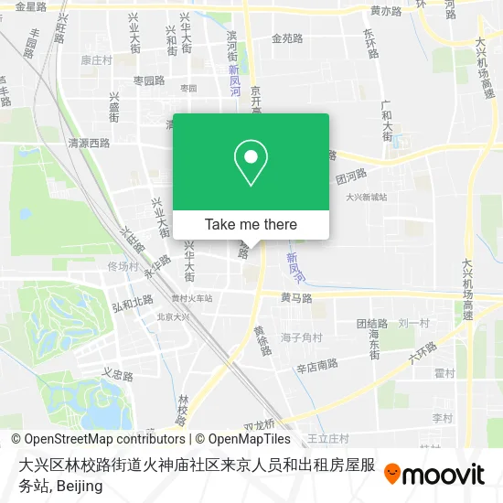 大兴区林校路街道火神庙社区来京人员和出租房屋服务站 map