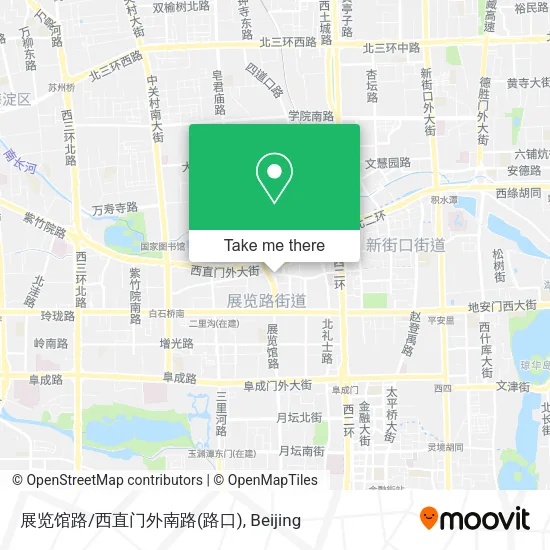 展览馆路/西直门外南路(路口) map