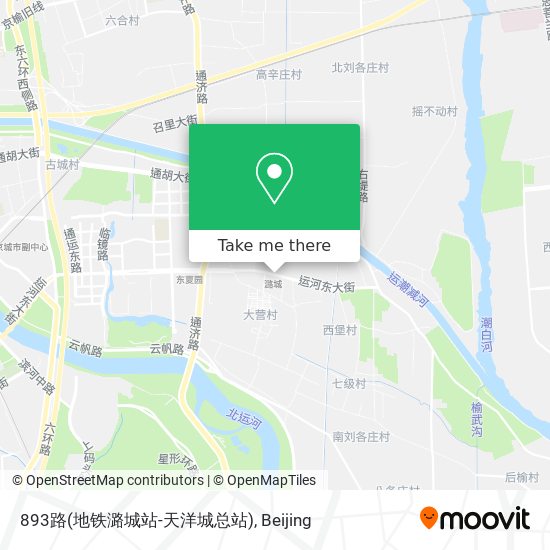 893路(地铁潞城站-天洋城总站) map