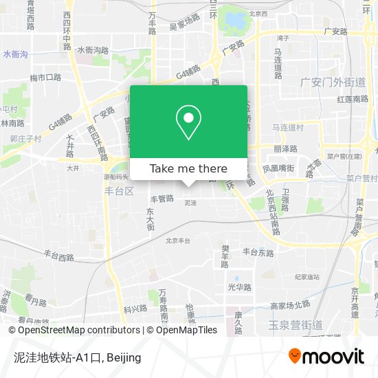 泥洼地铁站-A1口 map