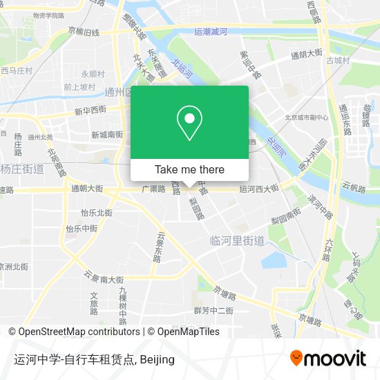 运河中学-自行车租赁点 map