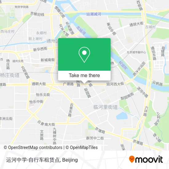 运河中学-自行车租赁点 map